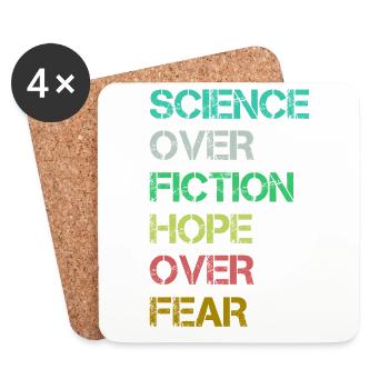 Science-fiction Hope Over Fear - Dessous de verre (lot de 4) - blanc - Devant