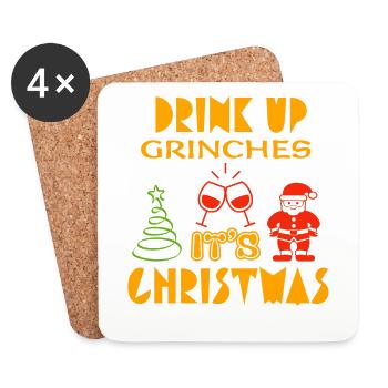 Christmas Christmas Christmas Christmas Christmas - Coasters (set of 4) - white - Front