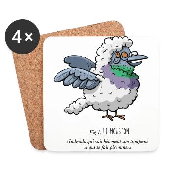Der Mougeon - Untersetzer (4er-Set) - Weiß - Vorne