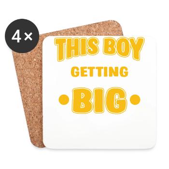 Big Brother Promoted Sibling New Baby Announcement - Coasters (set of 4) - white - Front