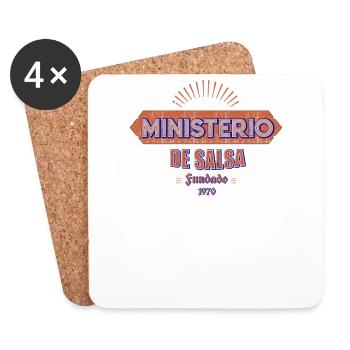 Salsa Tanz Ministerio de Salsa Geschenk - Untersetzer (4er-Set) - Weiß - Vorne