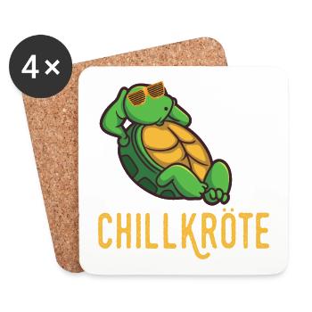 The chill toad - Coasters (set of 4) - white - Front