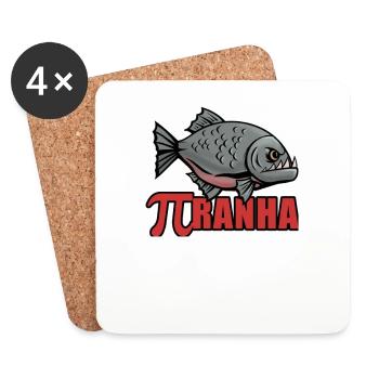 Piranha - Dessous de verre (lot de 4) - blanc - Devant