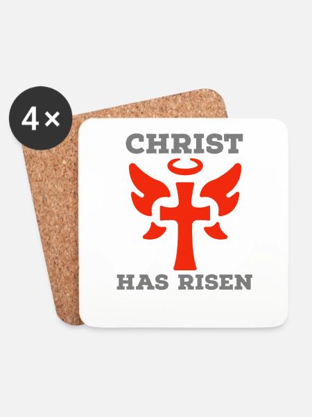 Ostern Ostern Ostern Ostern Ostern Ostern Ostern - Untersetzer (4er-Set) - Weiß