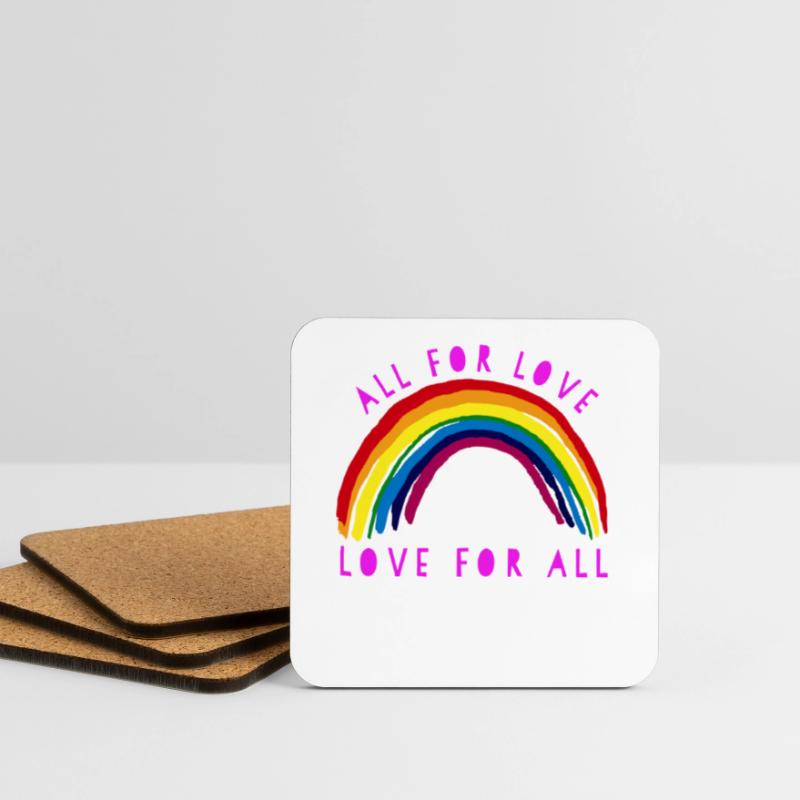 Regenbogen, Regenbogen, Regenbogen, Regenbogen, Regenbogen Untersetzer (4er-Set)