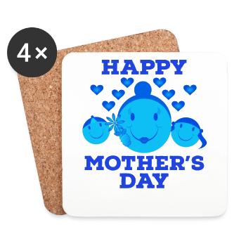Mother's Day, Mother's Day, Mother's Day, Mother's - Coasters (set of 4) - white - Front
