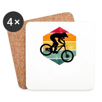 Mountain Bike Downhill Bike Park MTB Mountainbike - Coasters (set of 4) - white - Front
