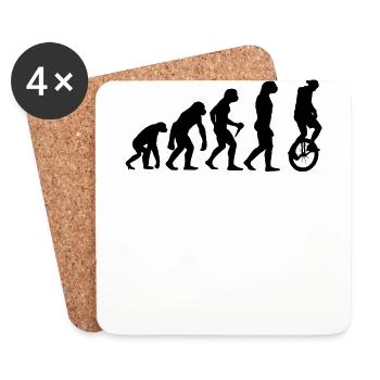 Développement Unicycle pilote Evolution monocycle - Dessous de verre (lot de 4) - blanc - Devant