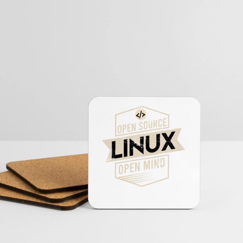 Open Source Open Mind Linux Betriebssystem Untersetzer (4er-Set)