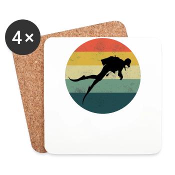 Scuba Diving Gift Scuba Diving Dive Scuba Diver - Coasters (set of 4) - white - Front