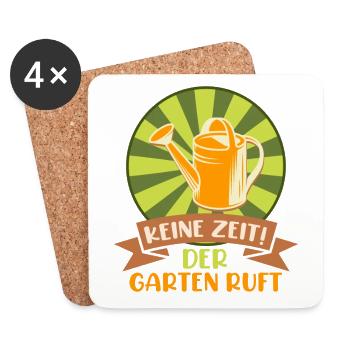 Schrebergarten Geschenk Spruch Gärtner Pflanzen - Untersetzer (4er-Set) - Weiß - Vorne