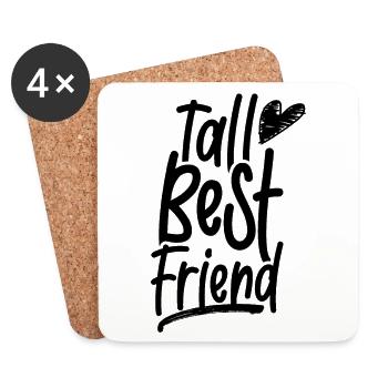 Great Best Friend Friendship Friends - Coasters (set of 4) - white - Front