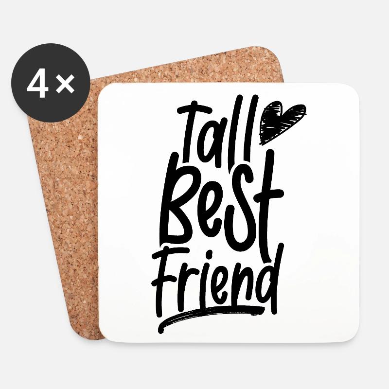 Großer Bester Freund Freundschaft Freunde - Untersetzer (4er-Set) - Weiß