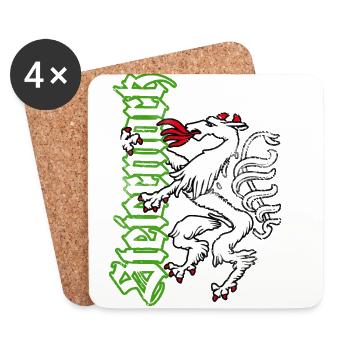 Steiermark Retro Panther Wappen Steirerbua Steirer - Untersetzer (4er-Set) - Weiß - Vorne