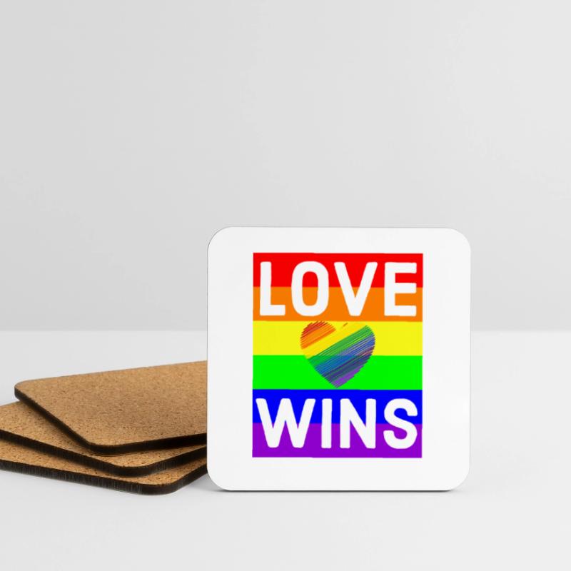 Regenbogen, Regenbogen, Regenbogen, Regenbogen, Regenbogen Untersetzer (4er-Set)