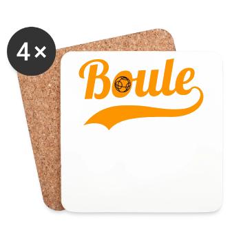 Boule Balls Boule player logo lettering - Coasters (set of 4) - white - Front