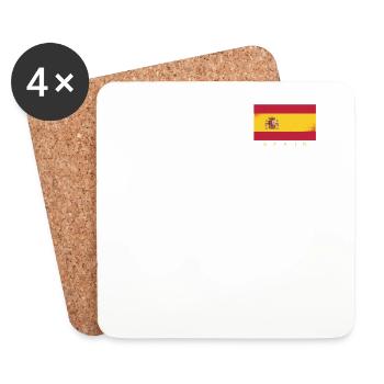 Spanien Vintage Spain Espana Flagge Fahne Geschenk - Untersetzer (4er-Set) - Weiß - Vorne