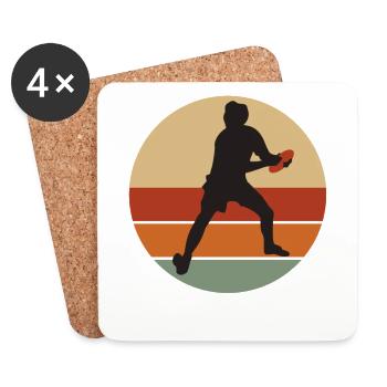 Vintage Disc Golf Ultimate Frisbee Discgolf - Coasters (set of 4) - white - Front