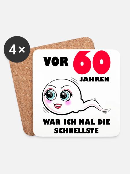 60 Geburtstag Frauen 1961 Jahrgang 60. Jubiläum - Untersetzer (4er-Set) - Weiß