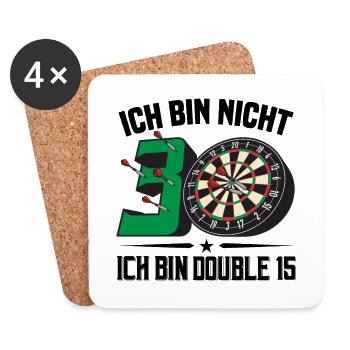 30. Geburtstag Darts Geschenk 30 Ehrentag - Untersetzer (4er-Set) - Weiß - Vorne