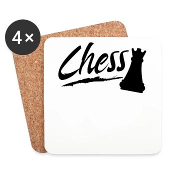 Chess Chess Player Chess Teacher Chess Game - Coasters (set of 4) - white - Front