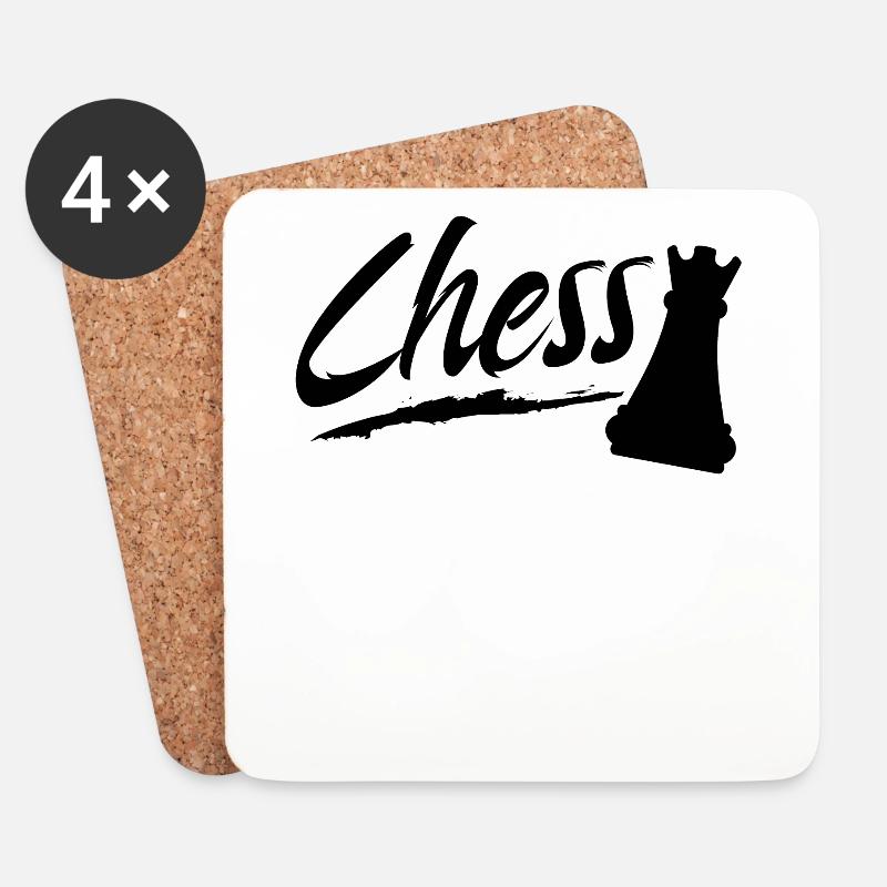 Chess Chess Player Chess Teacher Chess Game - Coasters (set of 4) - white