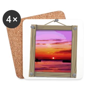 dover sun - Dessous de verre (lot de 4) - blanc - Devant