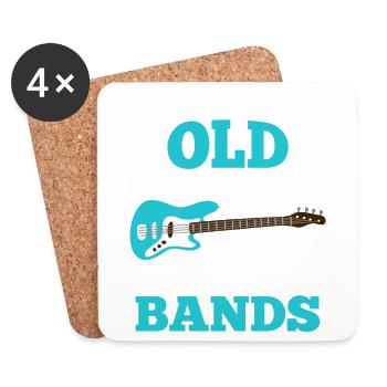 Retraités sort Rock musique musicien guitariste guitare - Dessous de verre (lot de 4) - blanc - Devant