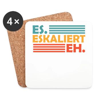 JGA Party Saying It Escalates Retro Vintage Anyway - Coasters (set of 4) - white - Front