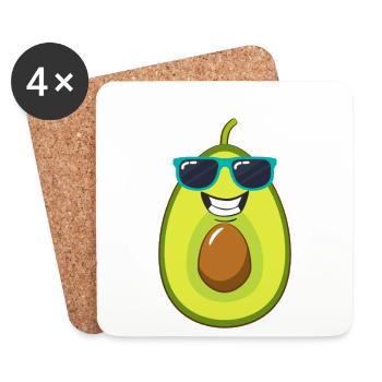 Cooler Dad Papacado 2022 Papa 2022 Vater - Untersetzer (4er-Set) - Weiß - Vorne