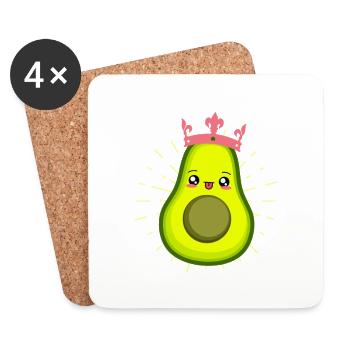 Avocado Queen - Dessous de verre (lot de 4) - blanc - Devant