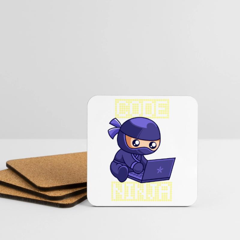 Code Ninja Coder Software Developer Programmer Coasters (set of 4)