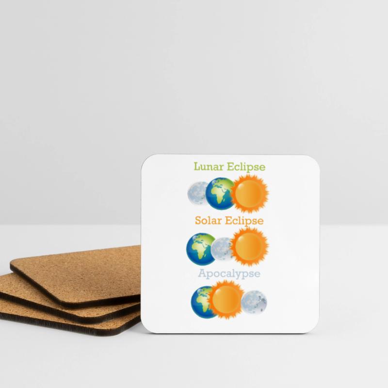 Éclipse de lune Éclipse Apocalypse Dessous de verre (lot de 4)