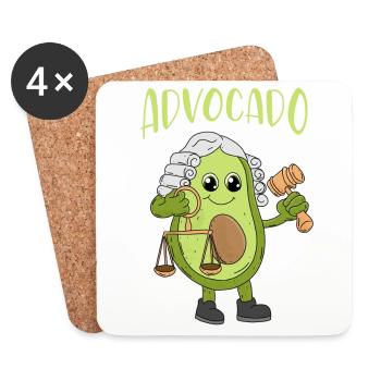 Droit Avocat Advocado Avocats Cadeau Étudiant - Dessous de verre (lot de 4) - blanc - Devant