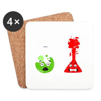 Chemistry Laboratory Technicians Joke Overreact Laboratory - Coasters (set of 4) - white - Front