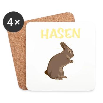 Anatomie d’un lapin Rongeur lapin - Dessous de verre (lot de 4) - blanc - Devant