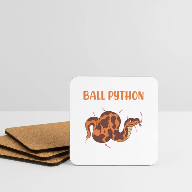 Schlangen Anotomie einer Königspython Ball Python Untersetzer (4er-Set)