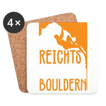 Lustiger Boulder Spruch mir reichts gehe Bouldern - Untersetzer (4er-Set) - Weiß - Vorne