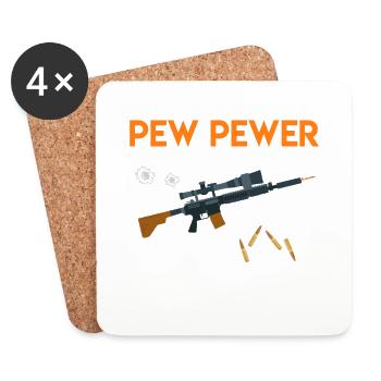 Anatomy of a Pew Pewer Schießstand Waffen - Untersetzer (4er-Set) - Weiß - Vorne