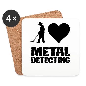 I love Metal Detecting Probe Walker Detector - Coasters (set of 4) - white - Front