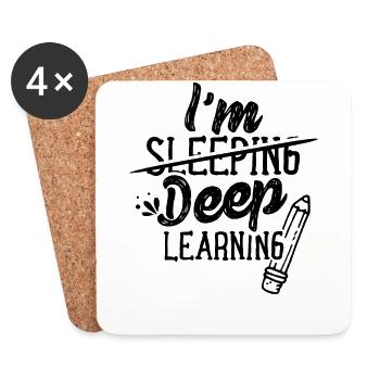 J’apprends l’école de l’apprentissage profond - Dessous de verre (lot de 4) - blanc - Devant