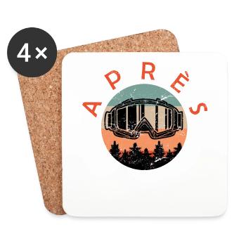 Après-Ski all Day - Coasters (set of 4) - white - Front