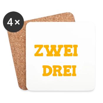 She eats for 2 I drink for 3 father-to-be - Coasters (set of 4) - white - Front