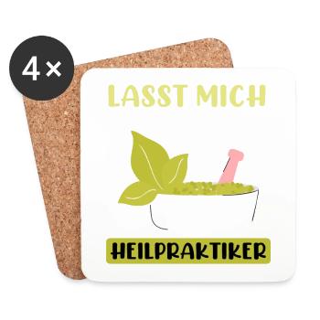 Lasst mich durch ich bin Heilpraktiker Osteopathie - Untersetzer (4er-Set) - Weiß - Vorne