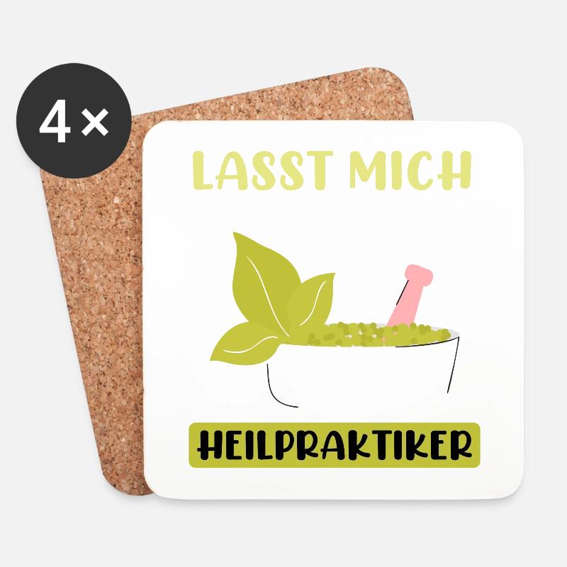 Lasst mich durch ich bin Heilpraktiker Osteopathie - Untersetzer (4er-Set) - Weiß