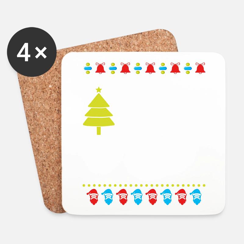 Weihnachten Mathematik Mathe Student lustig - Untersetzer (4er-Set) - Weiß