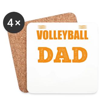 Volleyball Child Father Saying Volleyball - Coasters (set of 4) - white - Front