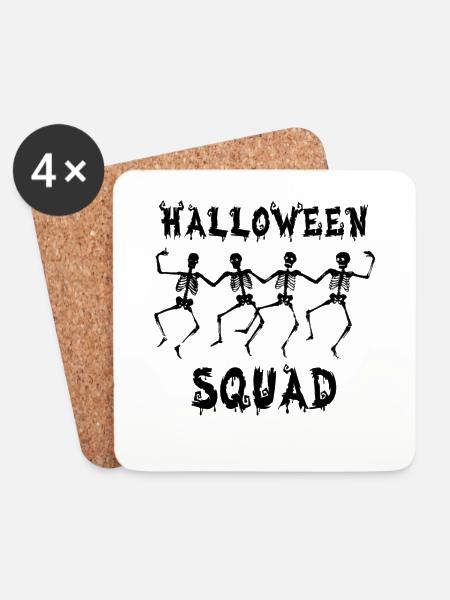 Halloween Halloween Halloween Halloween Halloween - Coasters (set of 4) - white