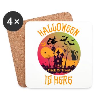Halloween Halloween Halloween Halloween Halloween - Dessous de verre (lot de 4) - blanc - Devant