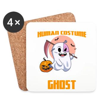 Halloween Halloween Halloween Halloween Halloween - Dessous de verre (lot de 4) - blanc - Devant